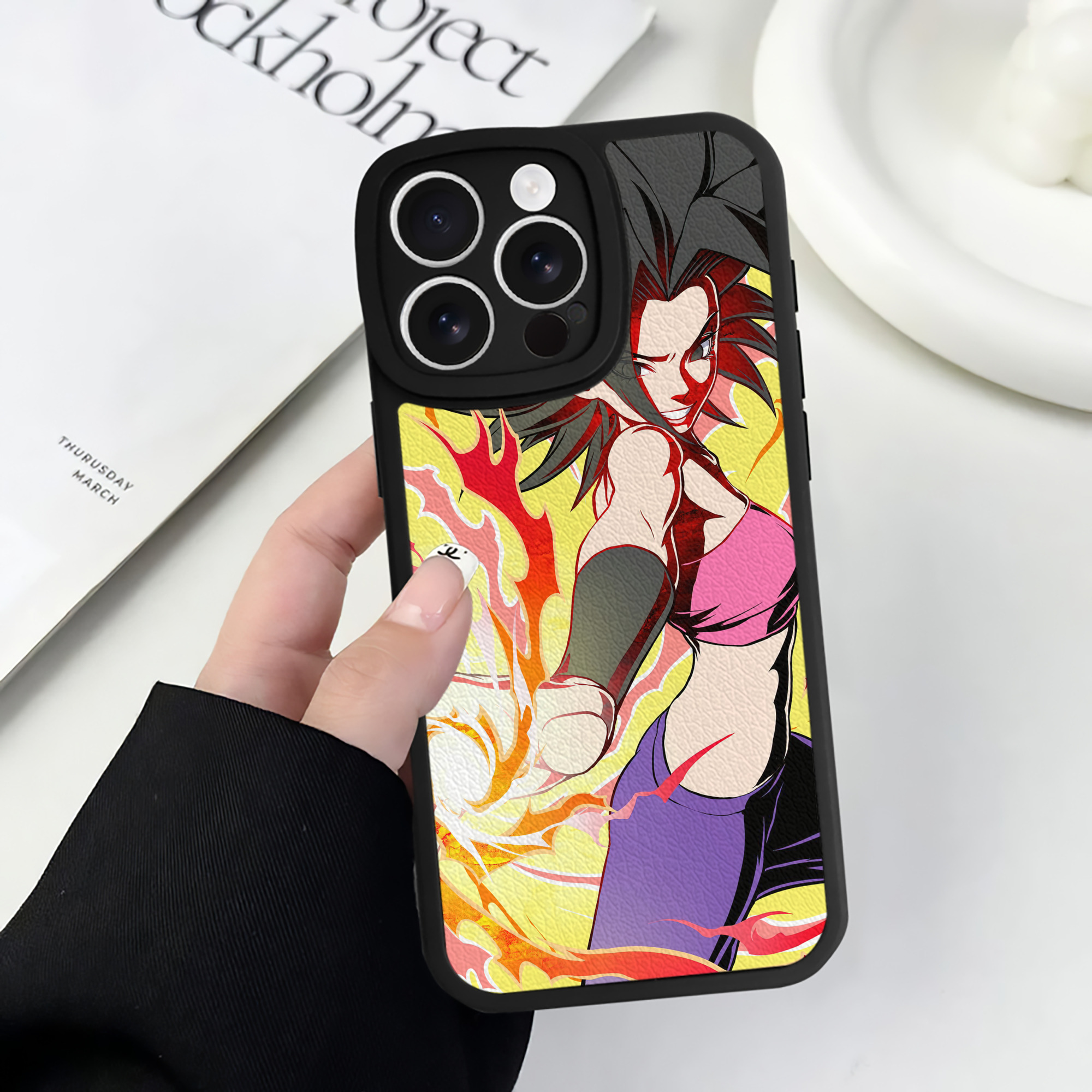 （画像用） ドラゴンボール DRAGON BALL 【iPhone 16シリーズ対応】シリコンスマホケース（レザー調） 材質：シリコン